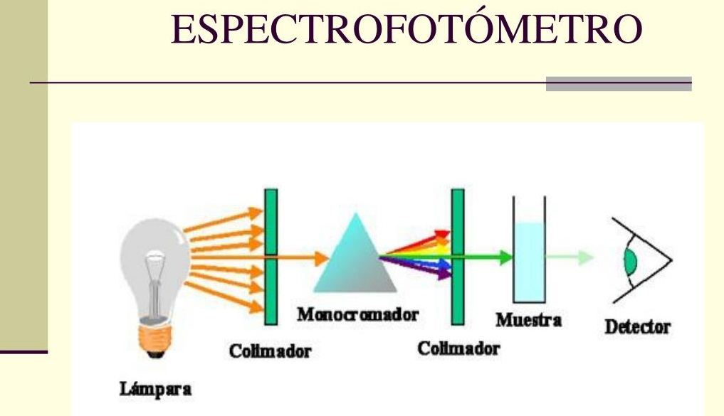 esquema de espectrofotometro