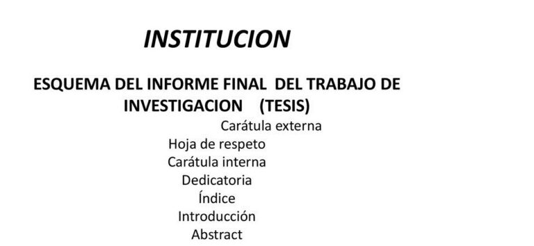 Esquema de una tesis ¡Fotos & Guía 2024!